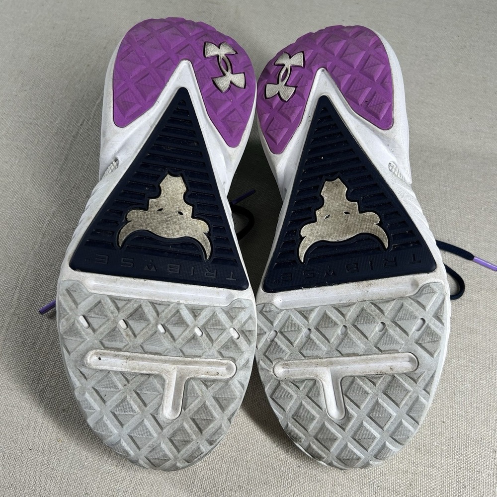 Size 9 - Under Armour Project Rock 5 Disrupt White Midnight Navy W - Picture 9 of 10
